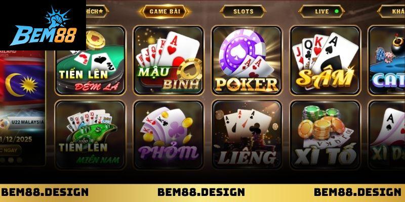 Danh mục game casino phong phú phù hợp nhiều phong cách chơi