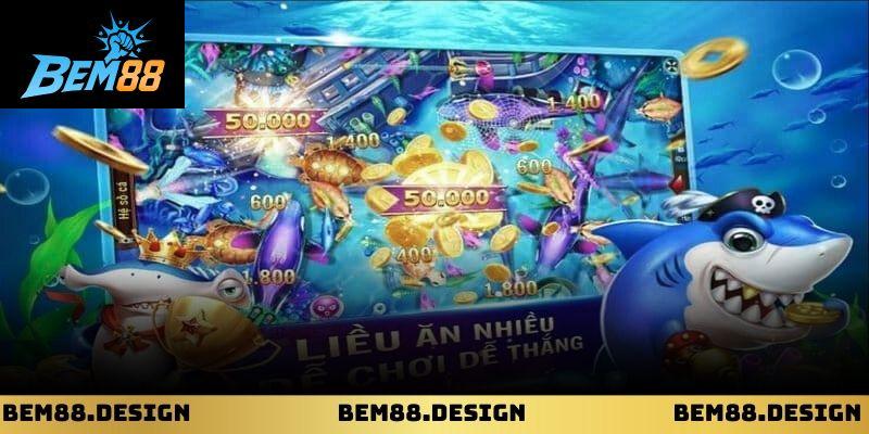 Giao diện game bắn cá có hiệu ứng đẹp mắt và rực rỡ